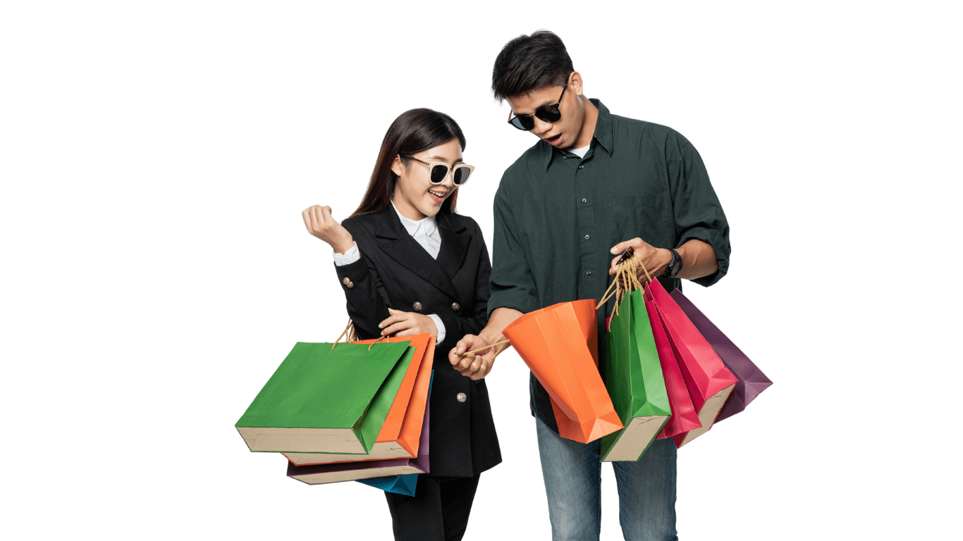 Stylish models wearing summer collection